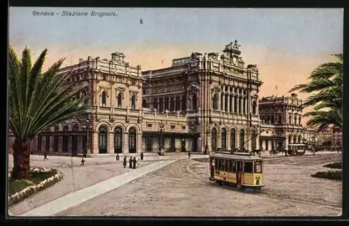 AK Genova, Stazione Brignale, Strassenbahn
