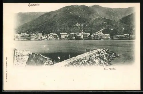 AK Rapallo, veduta dal Porto