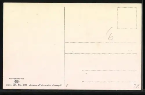 AK Camogli, Landschaftsansicht vom Berg aus