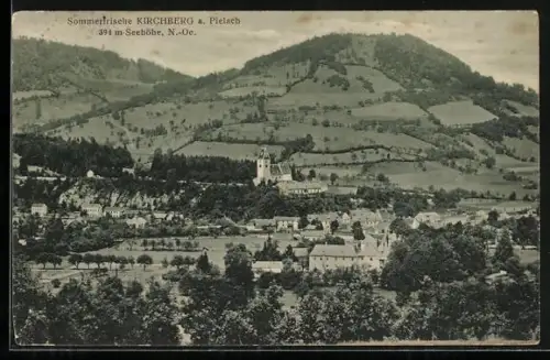 AK Kirchberg a. Pielach, Panorama mit Kirche