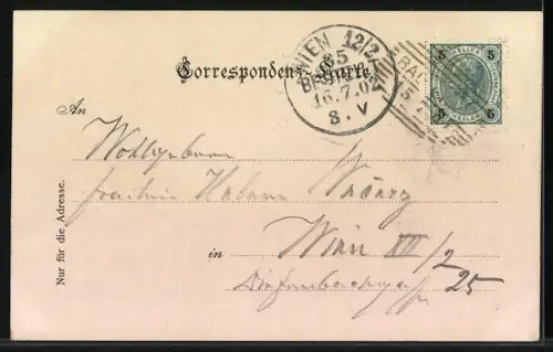 AK Friesach, Postplatz mit Petersbach