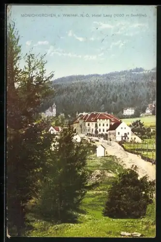 AK Mönichkirchen a. Wechsel, Hotel Lang am Ortseingang