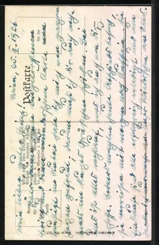 AK Deutscher Schulverein Nr. 327: Neustift am Walde, Ortspartie mit Kirche