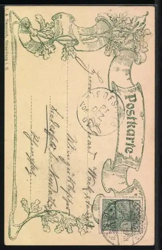 AK Strassburg, Kleberdenkmal, Wappen der Stadt