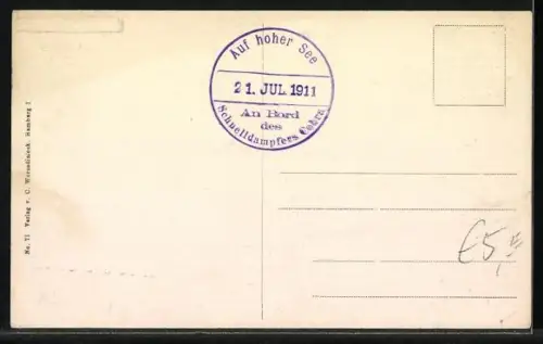 AK Passagierschiff Cobra der Hamburg-Amerika-Linie