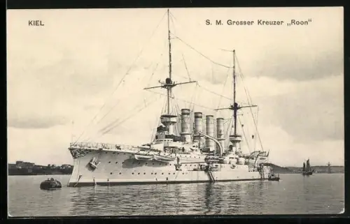 AK Kriegsschiff SM Grosser Kreuzer Roon