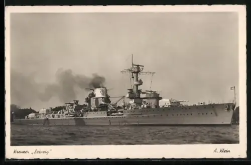 AK Kreuzer Leipzig der Kriegsmarine