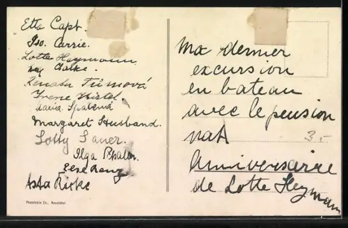 AK Genève, Dampfer Italie, Entrée en rade