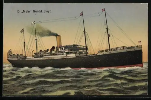 AK Passagierschiff Main des Norddeutschen Lloyd