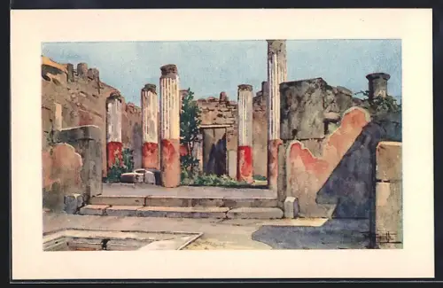 Künstler-AK Pompei, Casa di Tritolemo