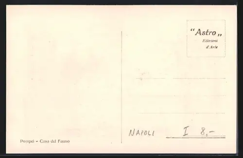 Künstler-AK Pompei, Casa del Fauno