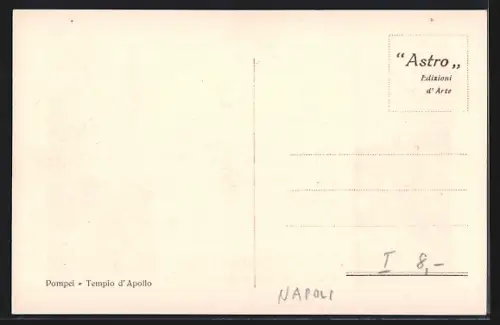 Künstler-AK Pompei, Tempio d`Apollo