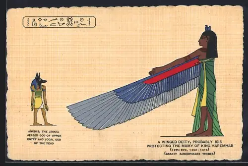 AK A Winged Deity protecting the Mummy of King Haremhab