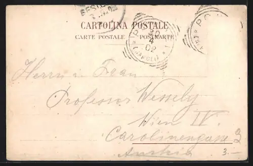 AK Pompei, Via e fontana dell `Abbondanza