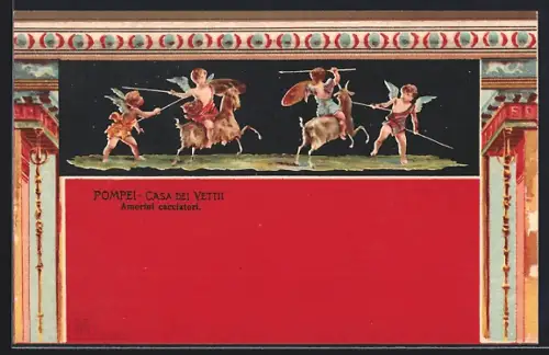 AK Pompei, Casa dei Vettii, Amorini cacciatori
