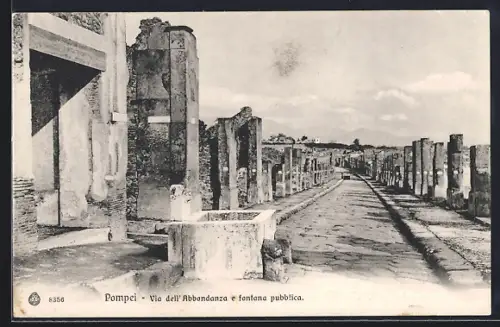 AK Pompei, Via dell`Abbondanza e dontana pubblica