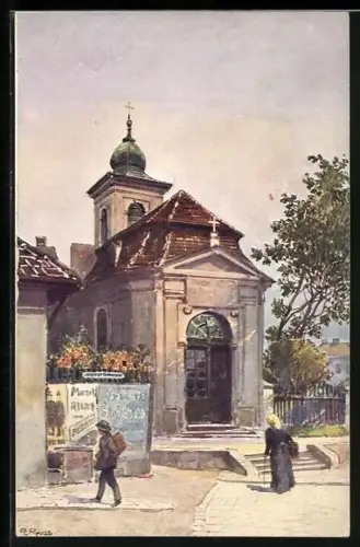 Künstler-AK Rudolf Preuss: Wien, Kapelle an der Nussdorfer Linie