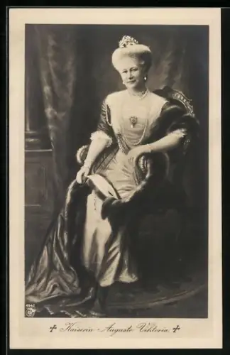 AK Sterbekarte Kaiserin Auguste Victoria von Preussen, 11.4.21 in Holland, Haus Doorn