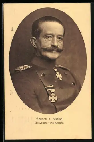 AK Portrait von Bissing General-Gouverneur von Belgien in Uniform