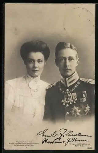 AK Kronprinz Wilhelm von Preussen und Prinzessin Victoria Luise