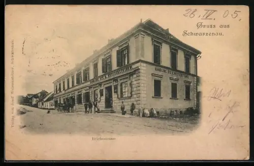 AK Schwarzenau, Handlung v. H. Weissensteiner, Reichsstrasse