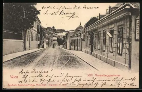 AK Wien, Passanten in der Neuwaldeggerstrasse