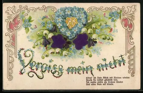 AK Vergiss mein nicht, Blumenbild