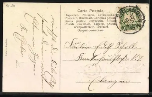 AK Boot mit Ostereiern und Küken, Fröhliche Ostern