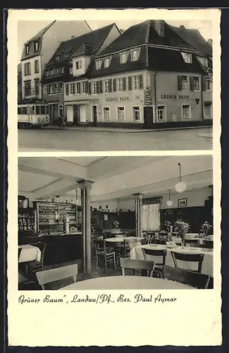 AK Landau / Pfalz, Gasthaus Grüner Baum, Am Deutschen Tor