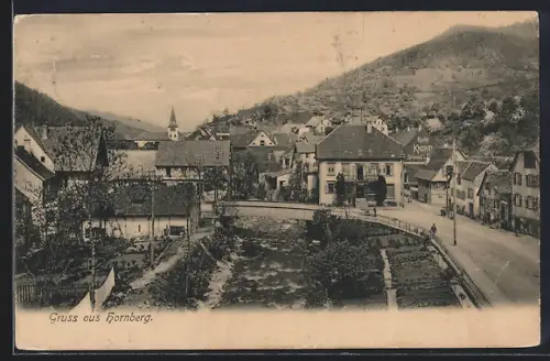 AK Hornberg / Schwarzwald, Ortsansicht mit Geschäft Knorr`s Hafermehl