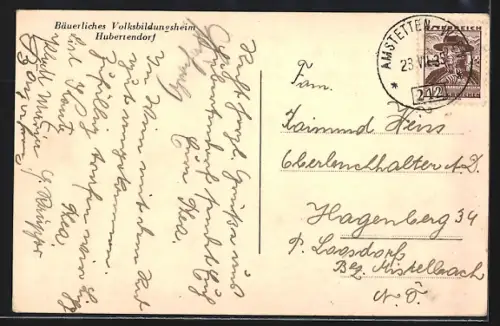 AK Hubertendorf, Bäuerliches Volksbildungsheim und Gartenanlage