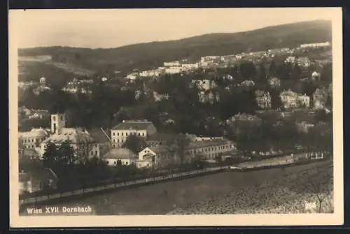 AK Wien, Dornbach, Ortsansicht mit Kirche