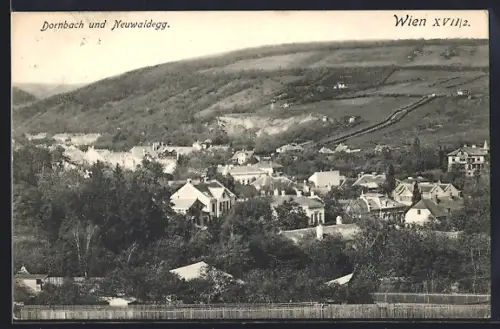 AK Wien, Dornbach, Ortsansicht mit Neuwaldegg