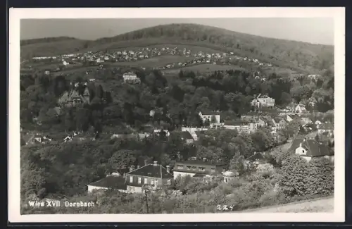 AK Wien, Dornbach, Ortsansicht mit Talpanorama