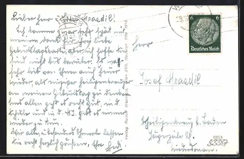 AK Wien, Dornbach, Ortsansicht mit Talpanorama