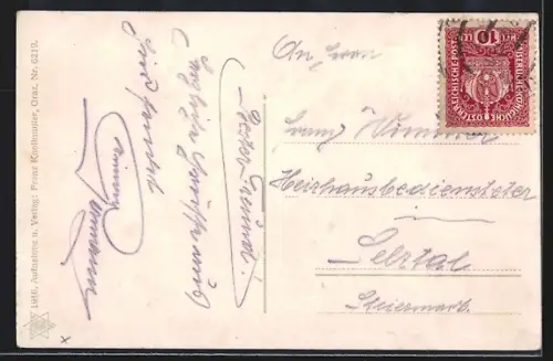 AK Zeltweg, Ortsansicht mit Kirche