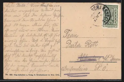 AK Viechtwang /Almtal, Talblick mit Bergpanorama