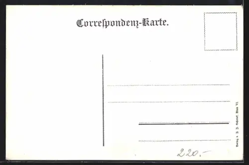 Lithographie Wien, Gasthaus Agnesbründl bei Sievering, Geheimeingang im Wald