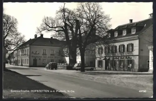 AK Hofstetten-Grünau, Hofstetten an der Pielach, Strassenpartie mit Gasthaus zur alten Post u. Gasthof Kalteis