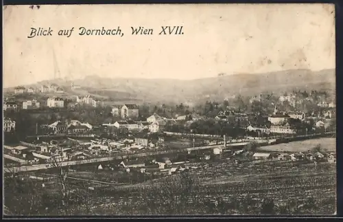 AK Wien, Dornbach, Ortsansicht mit Strasse