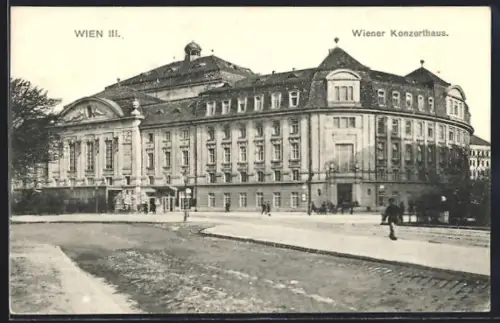 AK Wien, Wiener Konzerthaus mit Strassenpartie