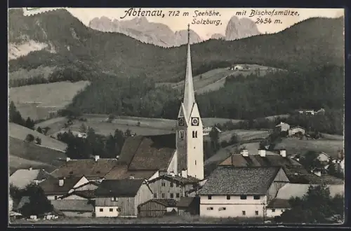 AK Abtenau /Salzburg, Kirche mit Bischofsmütze