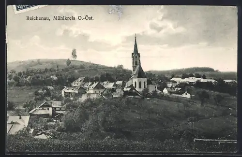 AK Reichenau /Mühlkreis, Teilansicht mit Kirche