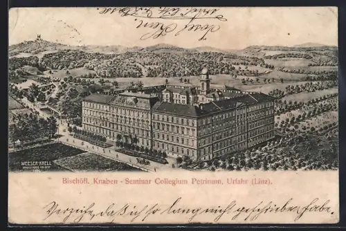 Künstler-AK Urfahr /Linz, Bischöfliches Knaben-Seminar Collegium Petrinum
