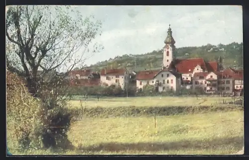 AK Hartberg i. d. Oststmk., Gesamtansicht mit der Kirche