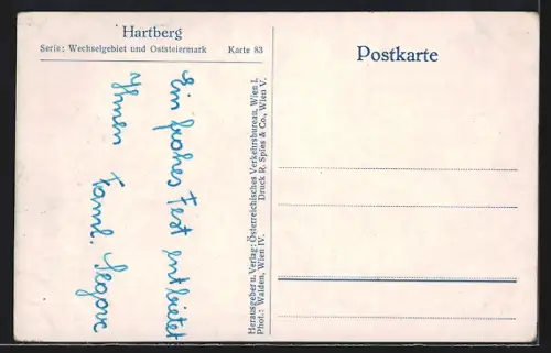 AK Hartberg i. d. Oststmk., Gesamtansicht mit der Kirche