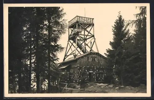 AK Treffen am Ossiacher See, Kanzelwarte, Jausenstation Knusperhäuschen