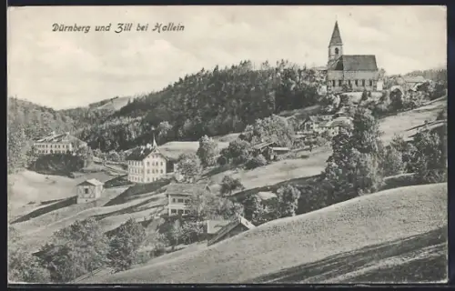 AK Hallein, Blick auf Dürnberg und Zill