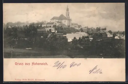 AK Hoheneich, Teilansicht mit Kirche