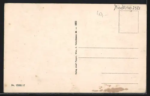 AK Hinterbrühl, Teilansicht mit Römerwald